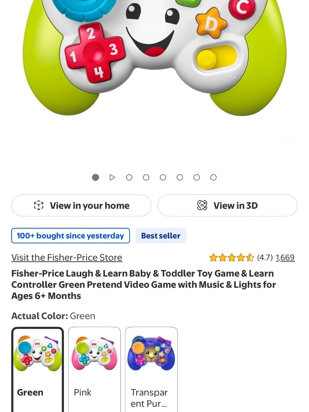 Fisher-Price Bright Red, Blue, Yellow & Green Musical Learning Toy Set